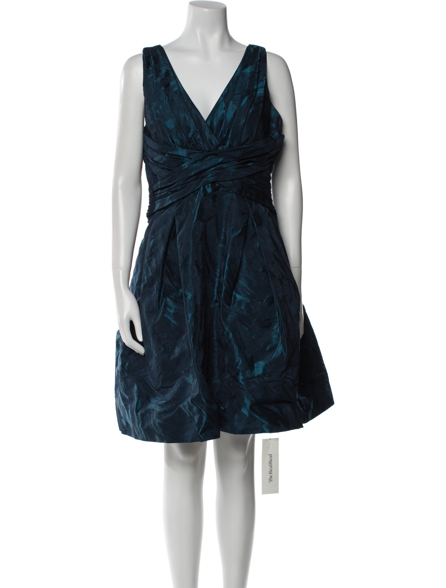 Theia V-Neck Mini Dress