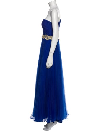 Theia One-Shoulder Long Dress