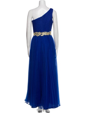 Theia One-Shoulder Long Dress