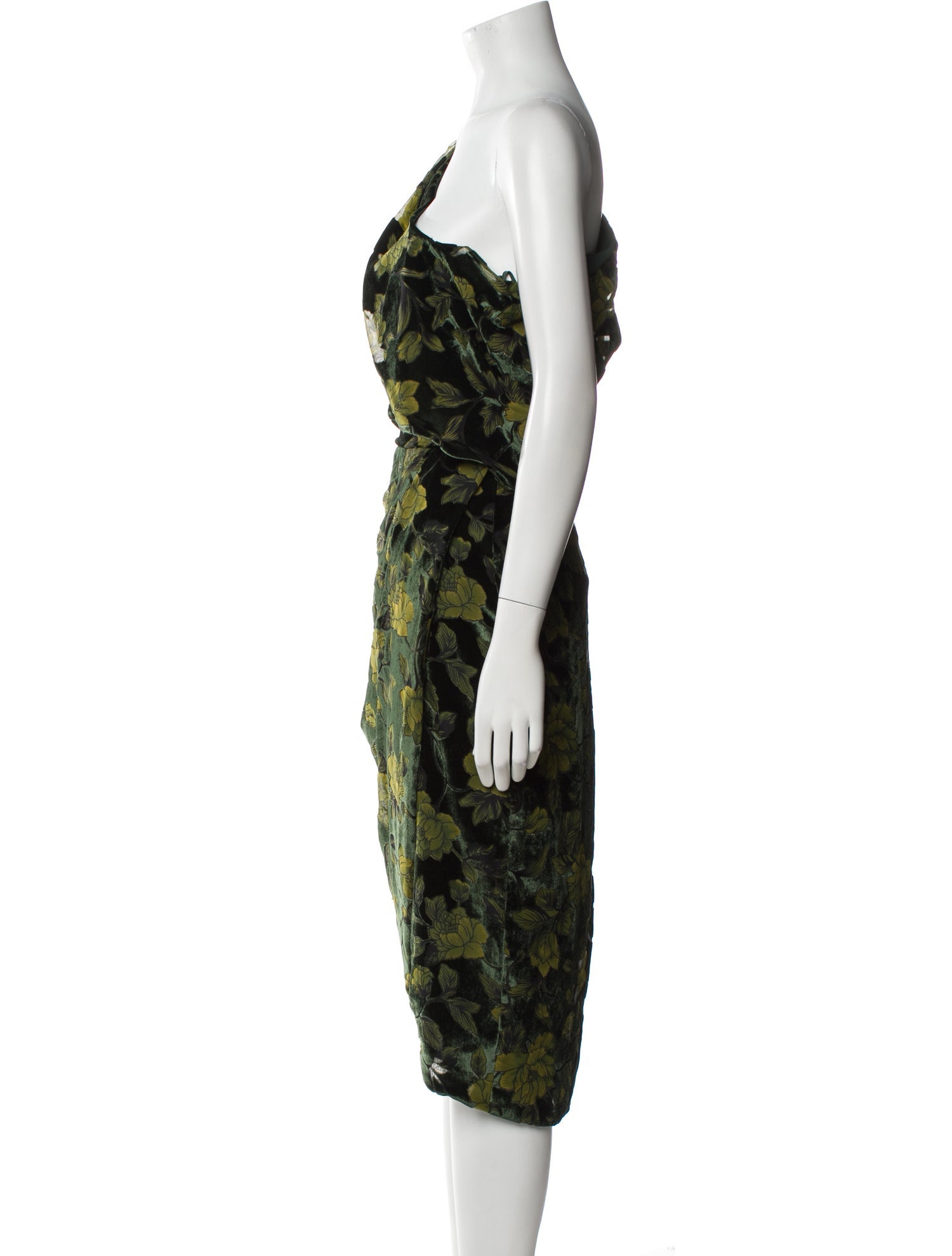 Theia Floral Print Midi Length Dress w/ Tags