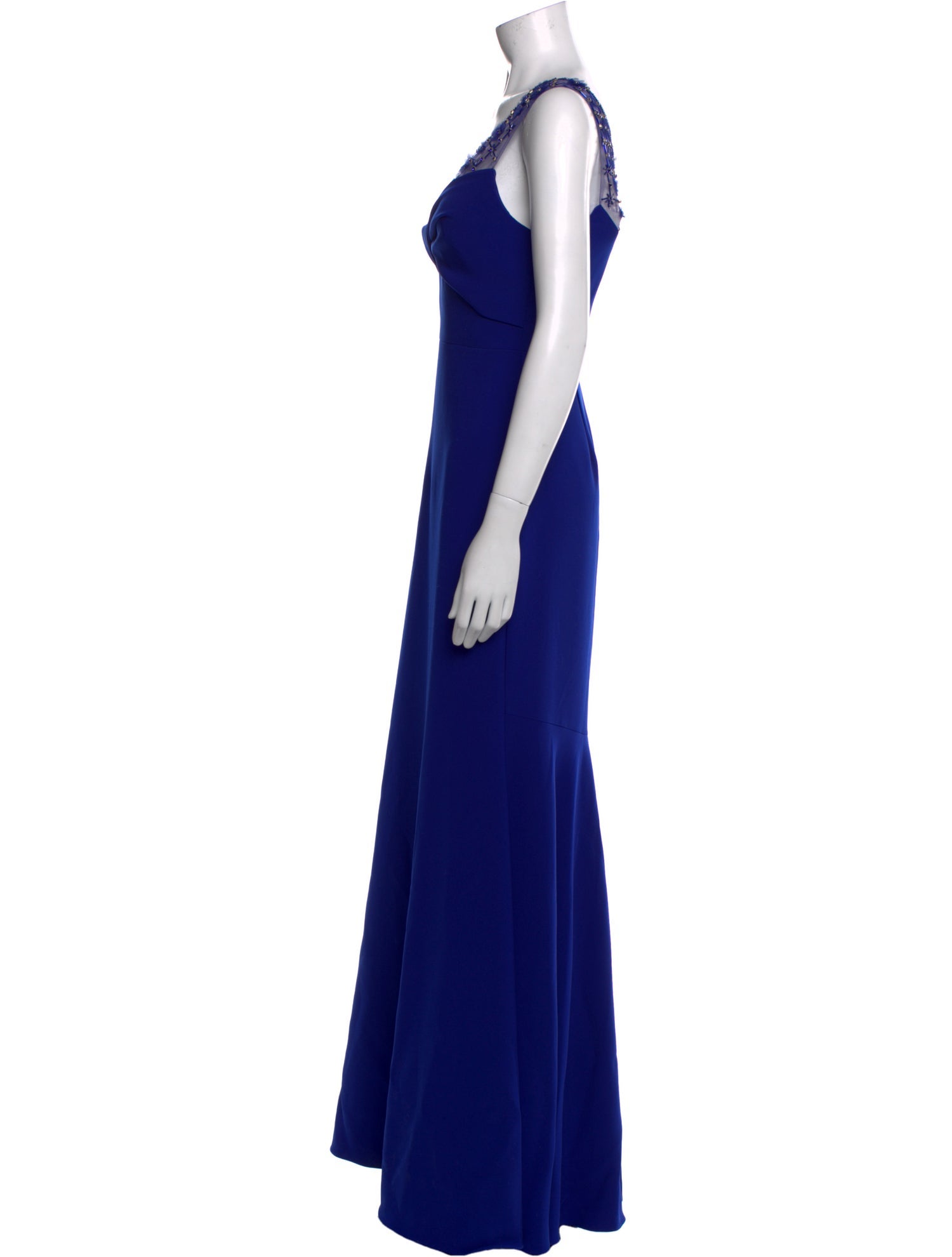 Theia V-Neck Long Dress w/ Tags