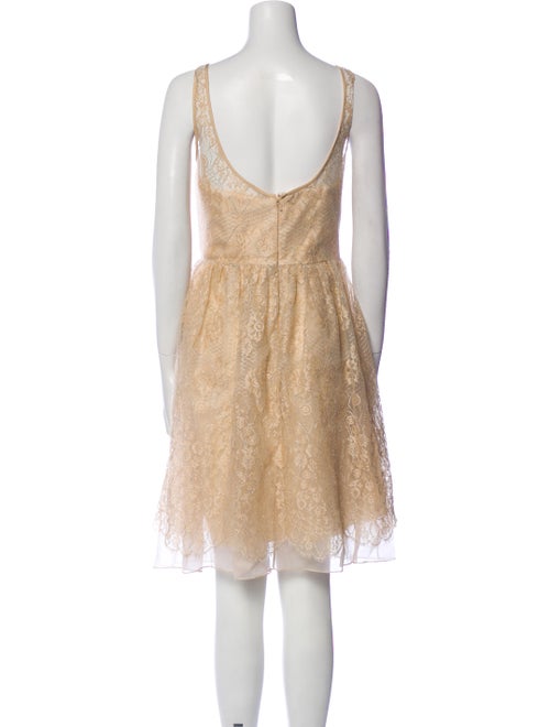 Theia Bateau Neckline Knee-Length Dress