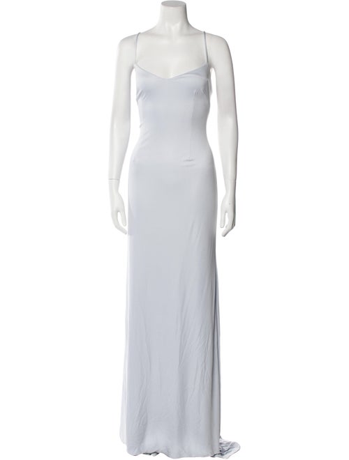 Theia Square Neckline Long Dress