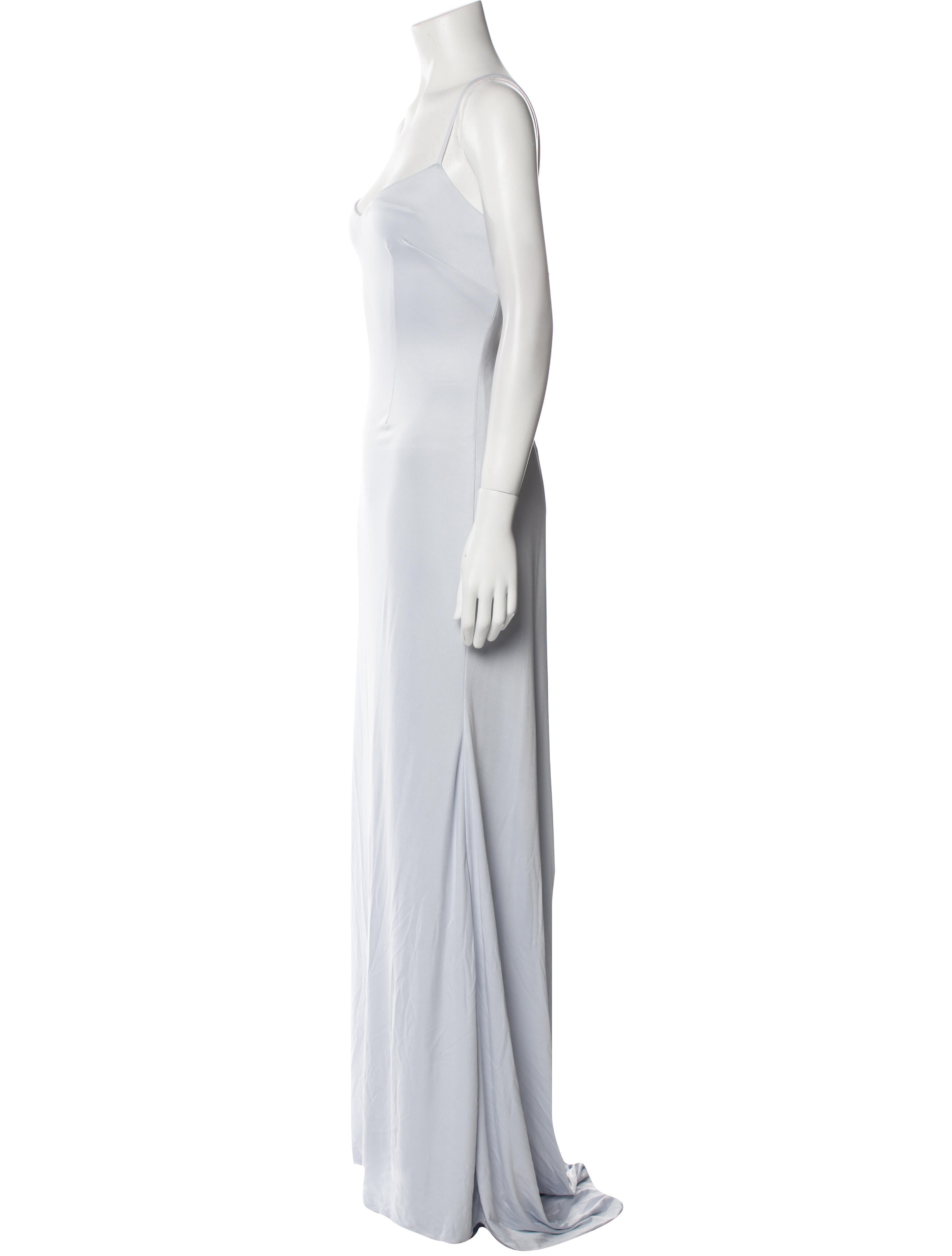 Theia Square Neckline Long Dress