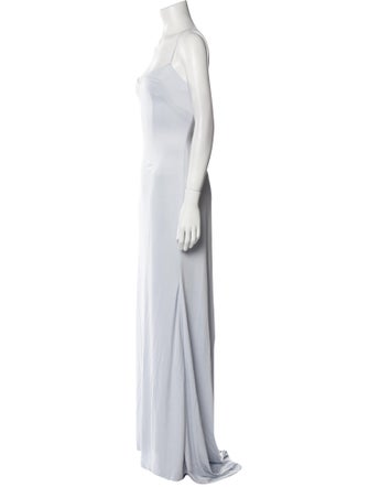 Theia Square Neckline Long Dress