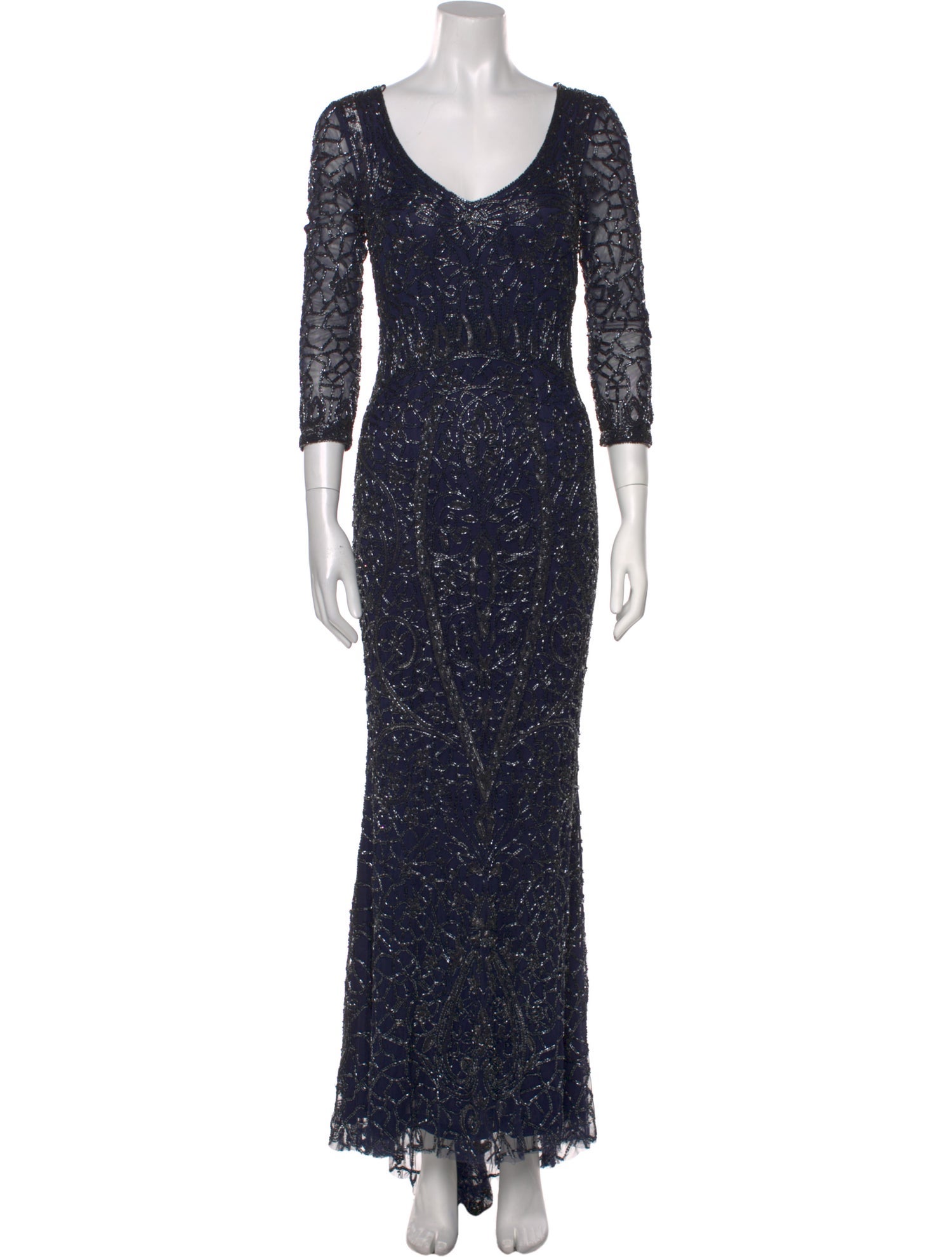 Theia Nylon Long Dress