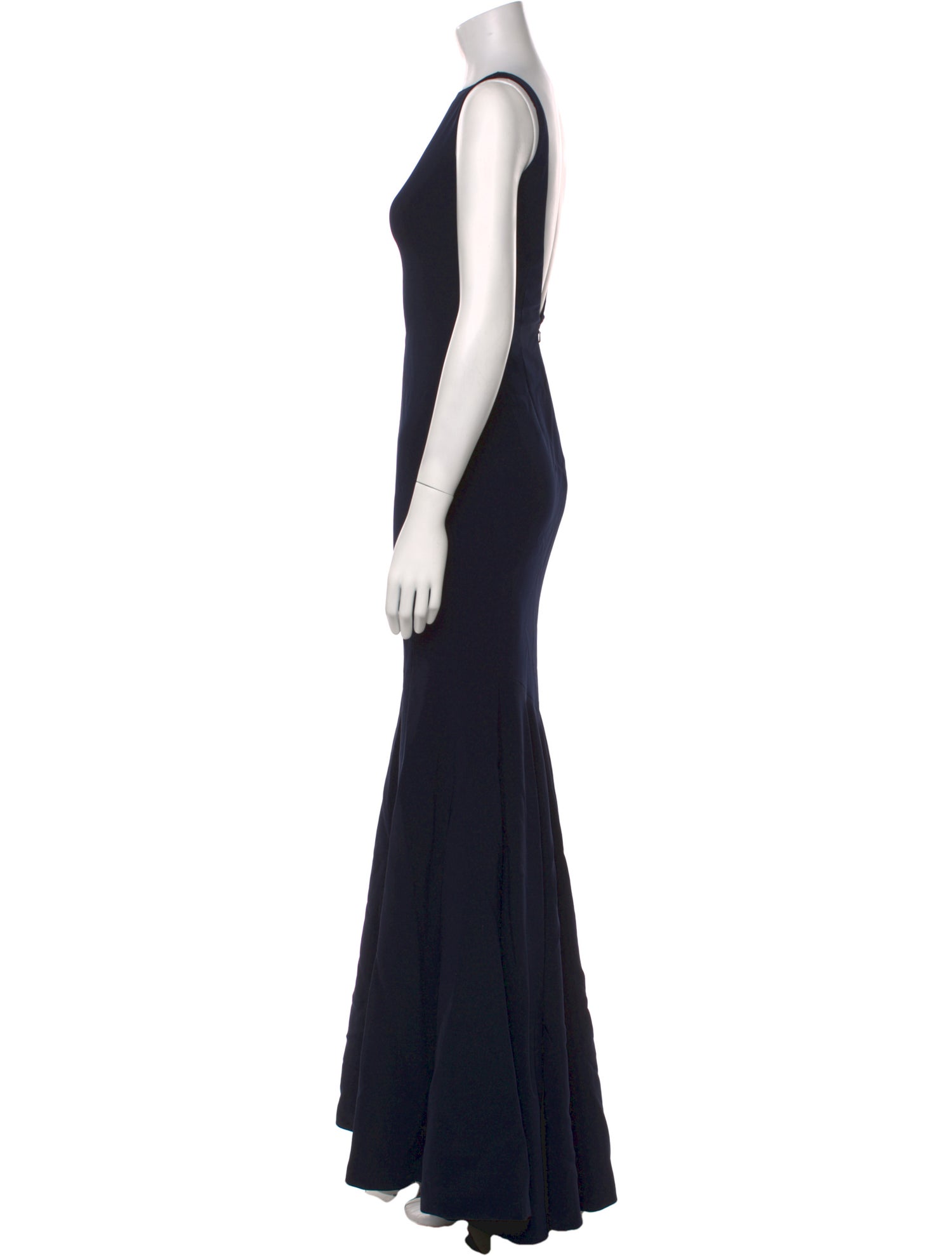 Theia Bateau Neckline Long Dress