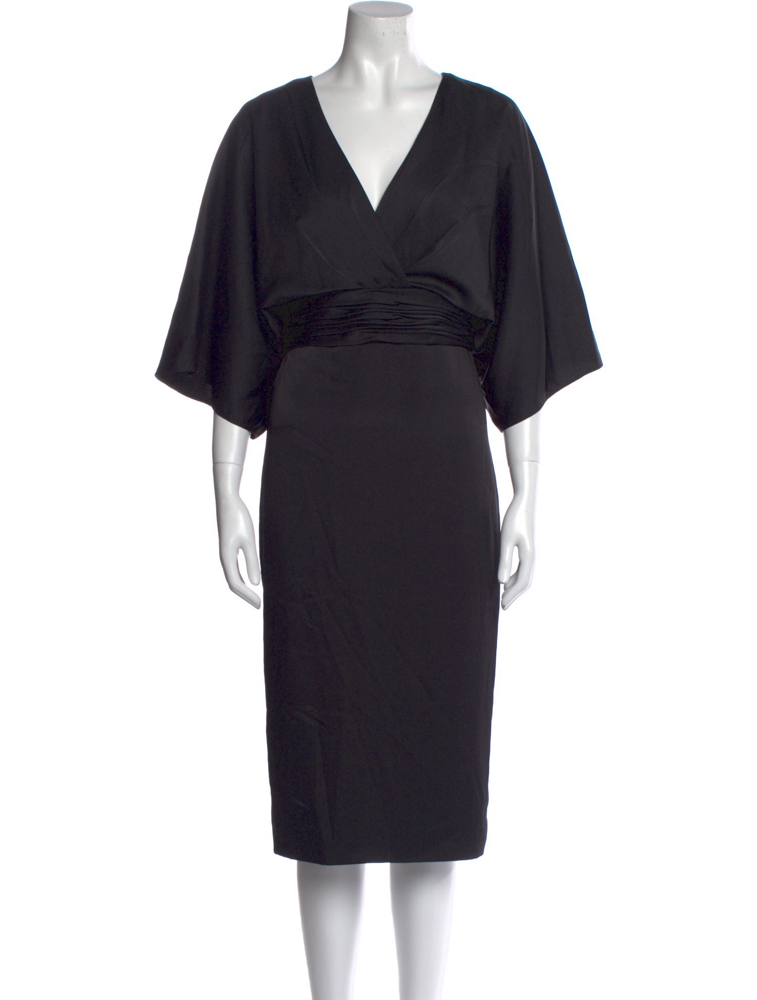 Theia V-Neck Midi Length Dress w/ Tags