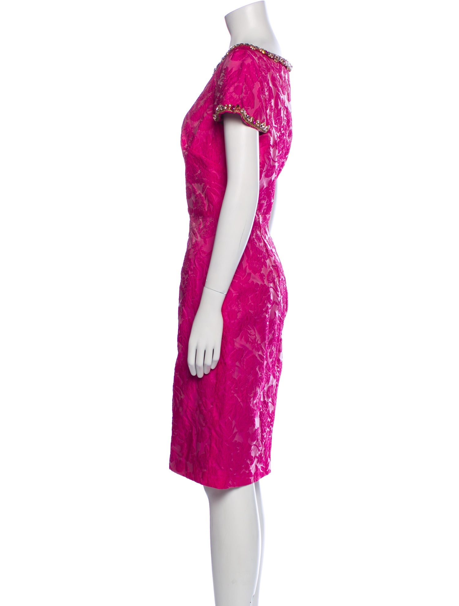 Theia Printed Knee-Length Dress