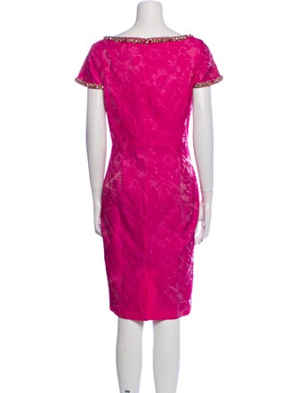 Theia Printed Knee-Length Dress