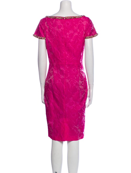 Theia Printed Knee-Length Dress