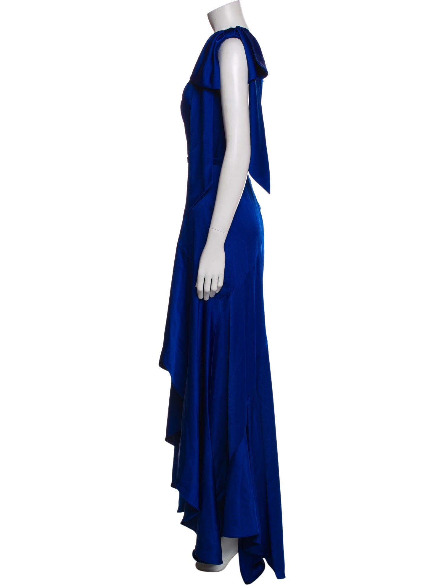 Theia One-Shoulder Long Dress