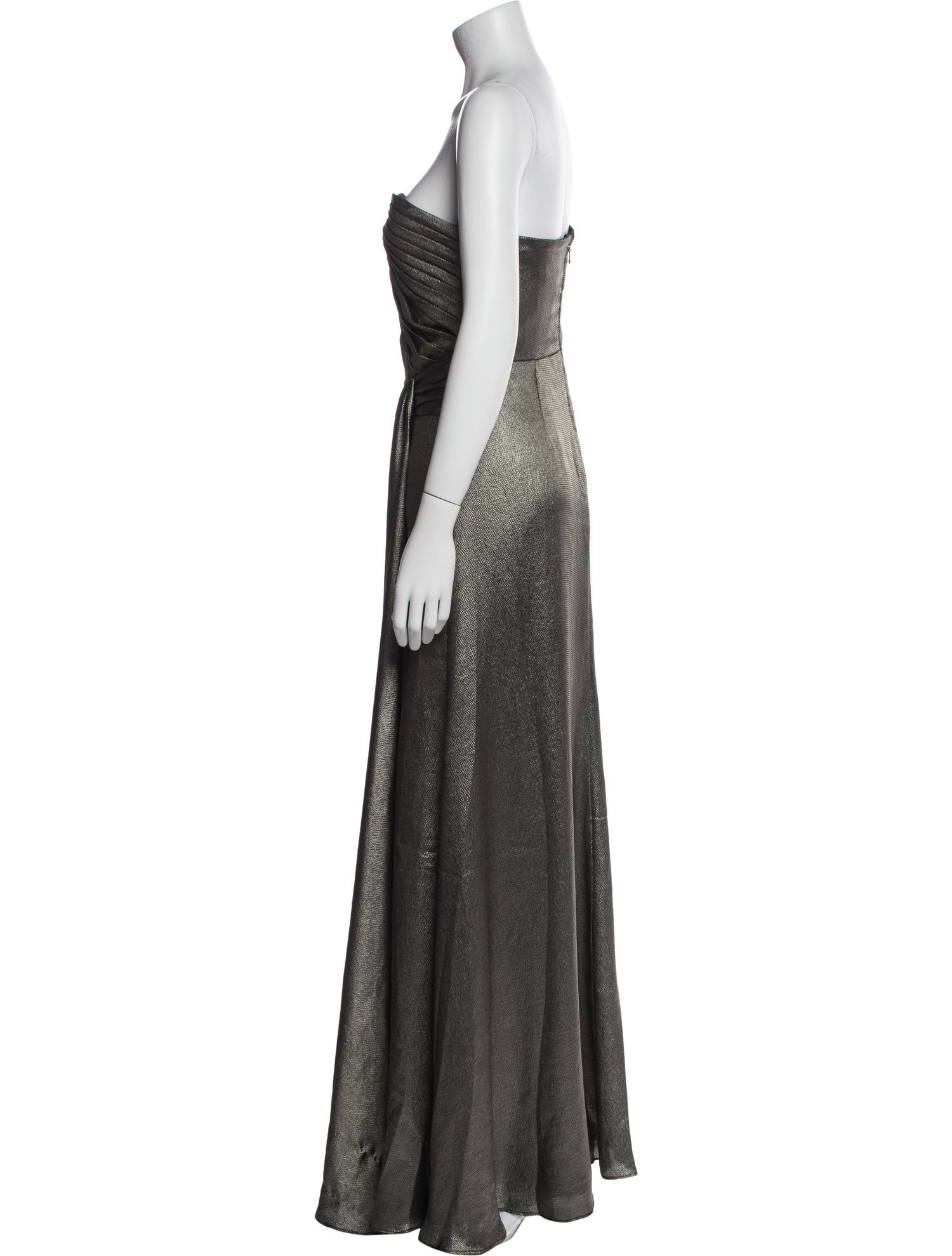 Theia Strapless Long Dress