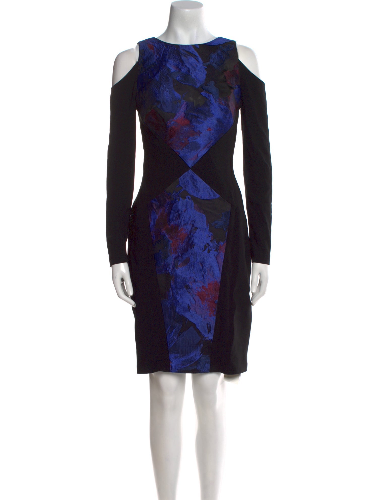 Theia Printed Knee-Length Dress