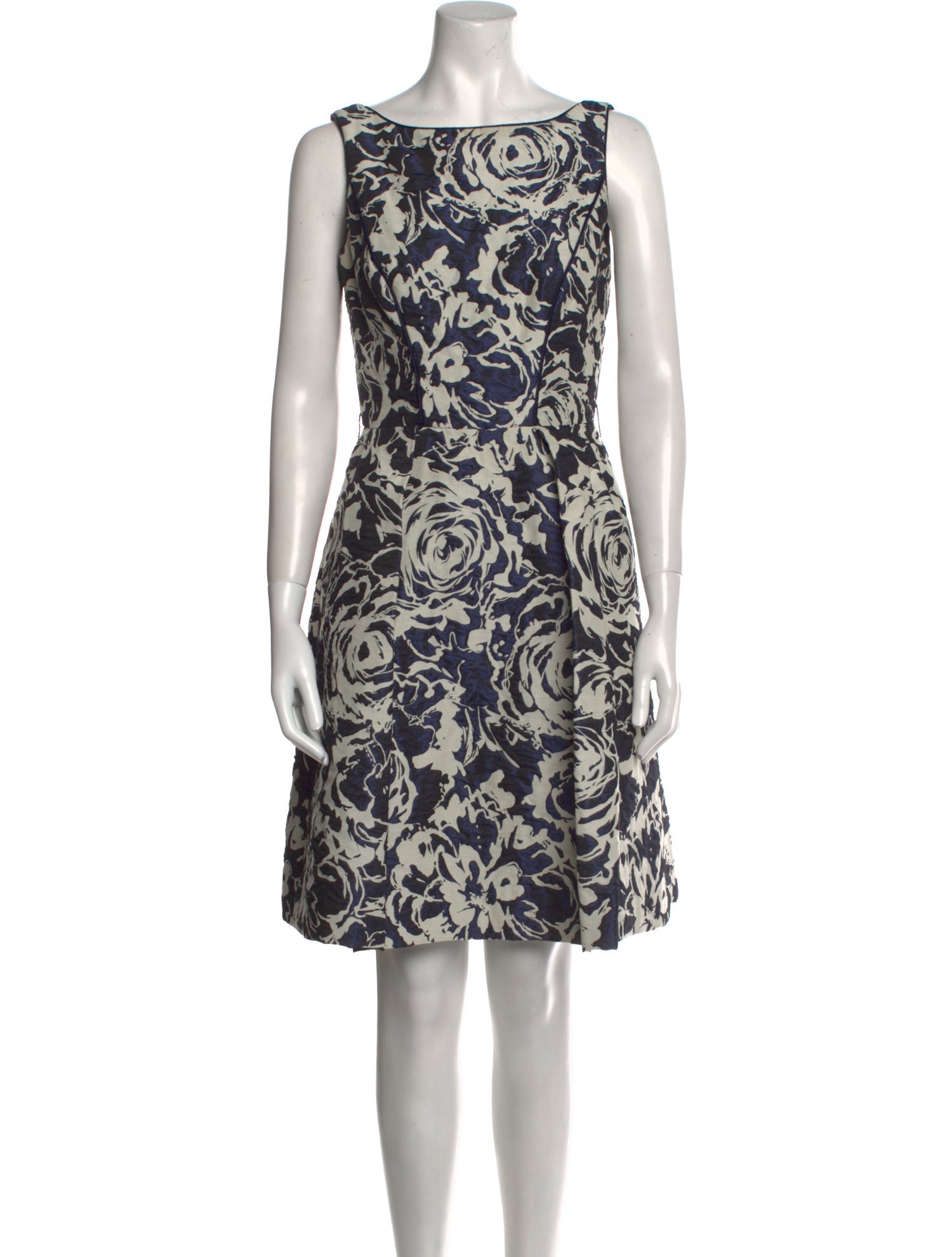 Theia Printed Knee-Length Dress