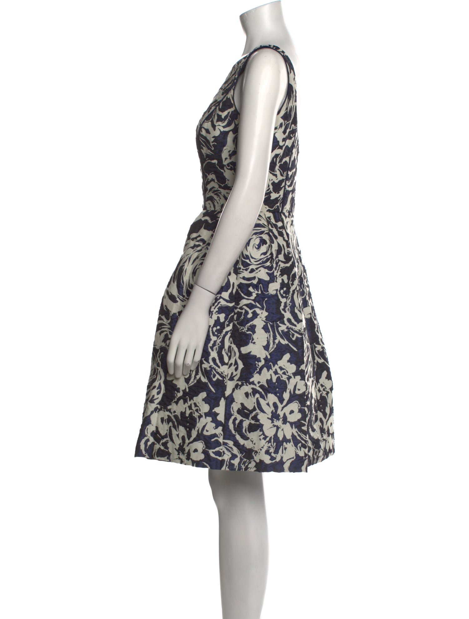 Theia Printed Knee-Length Dress
