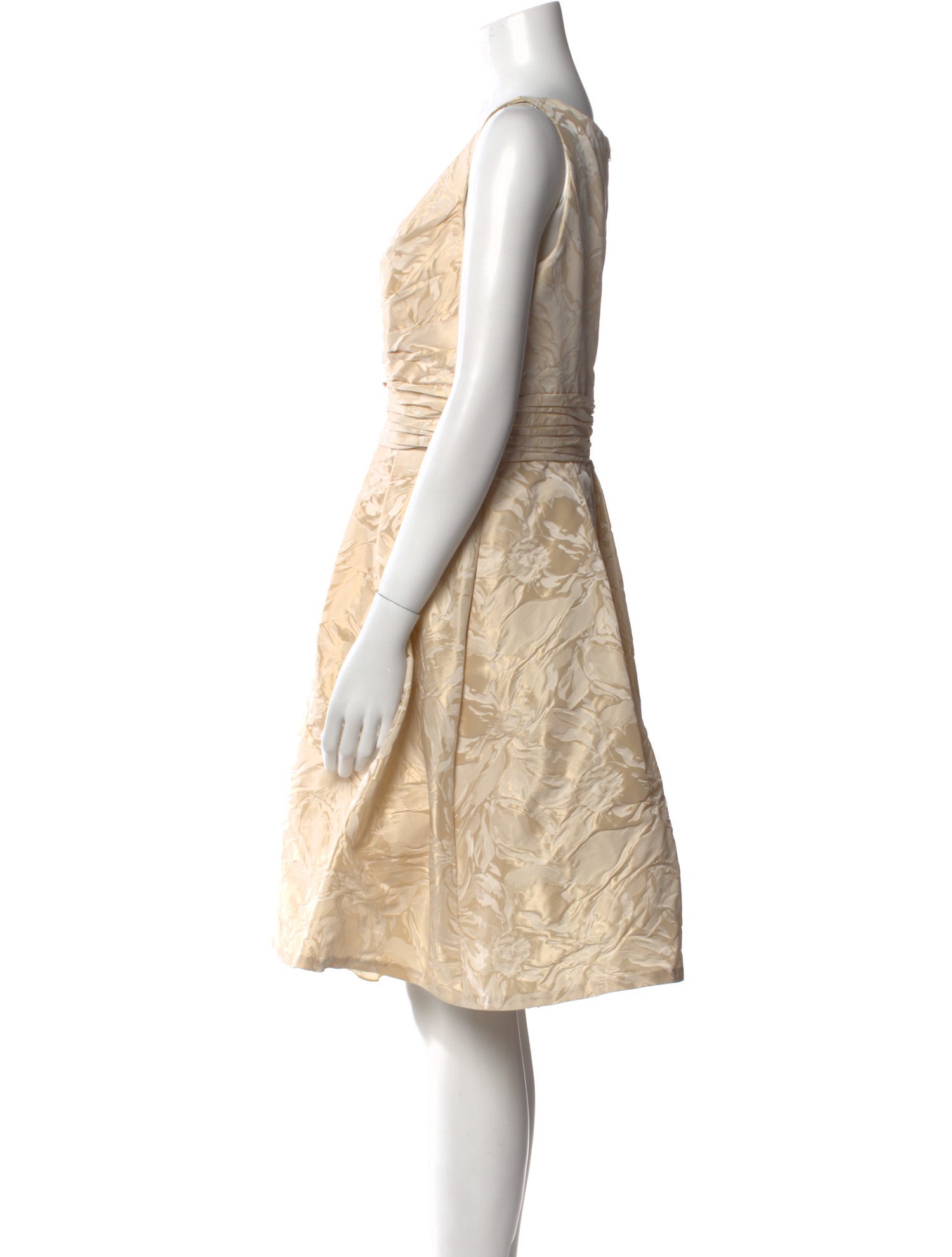 Theia Lace Pattern Mini Dress