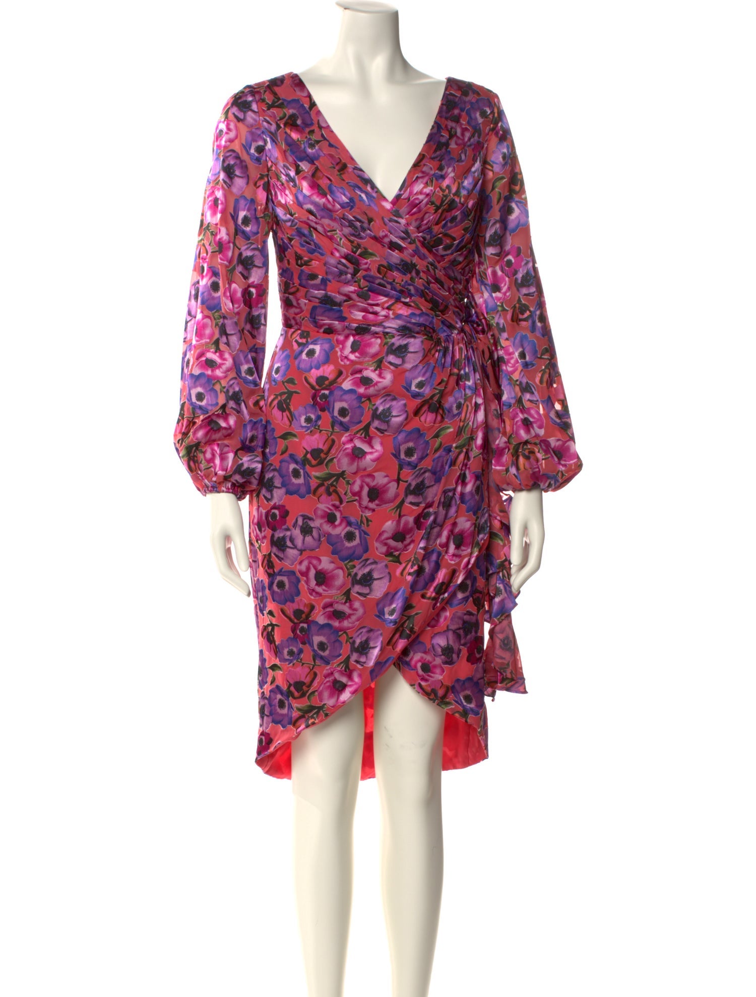 Theia Printed Midi Length Dress