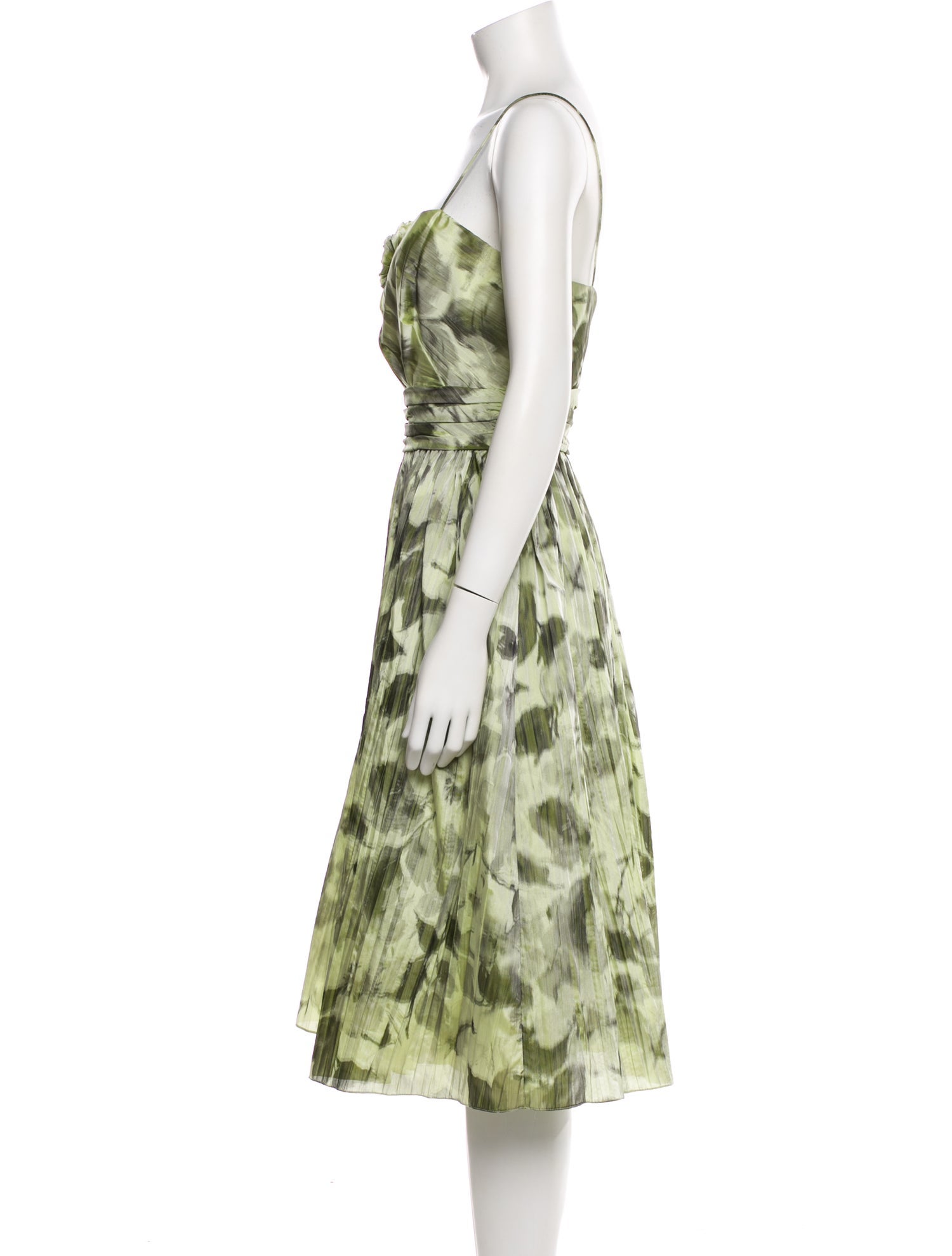 Theia Printed Midi Length Dress