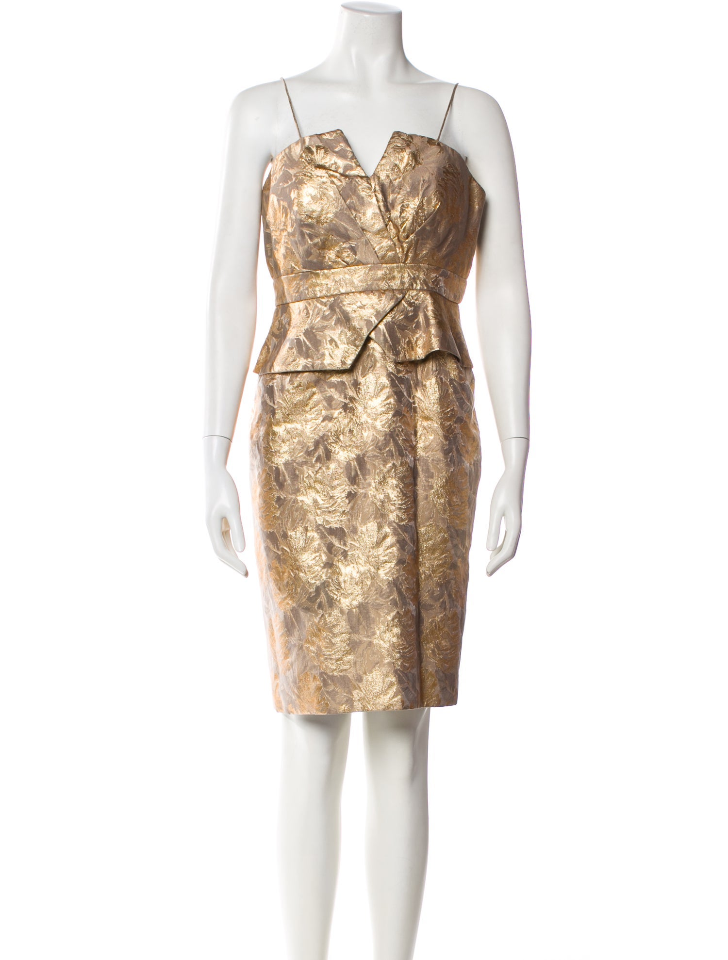 Theia Printed Knee-Length Dress