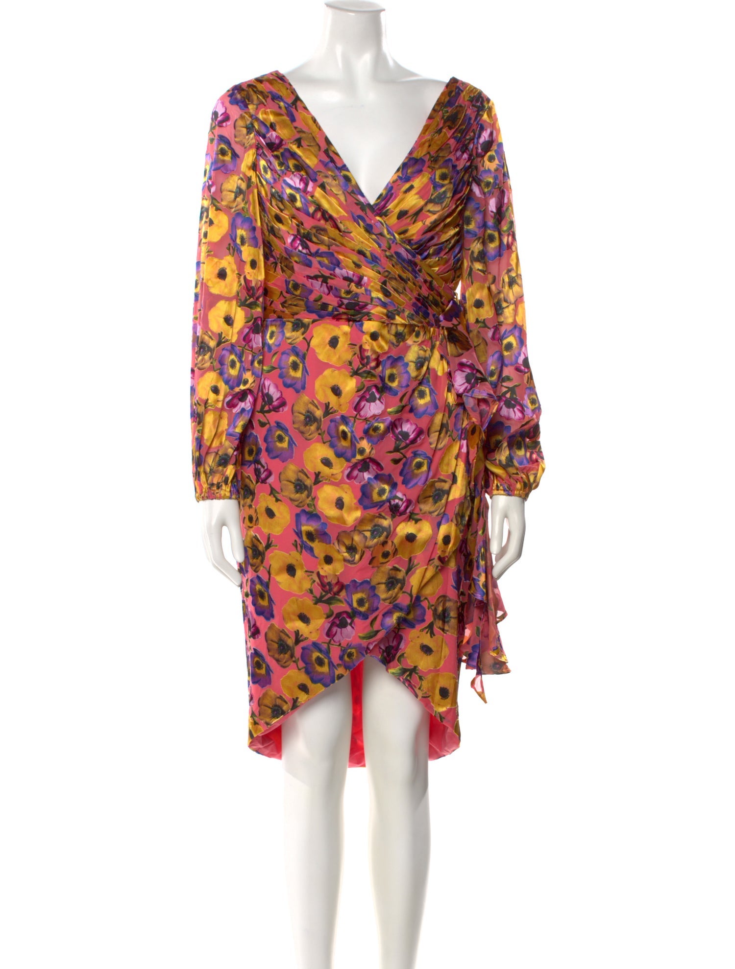 Theia Printed Midi Length Dress