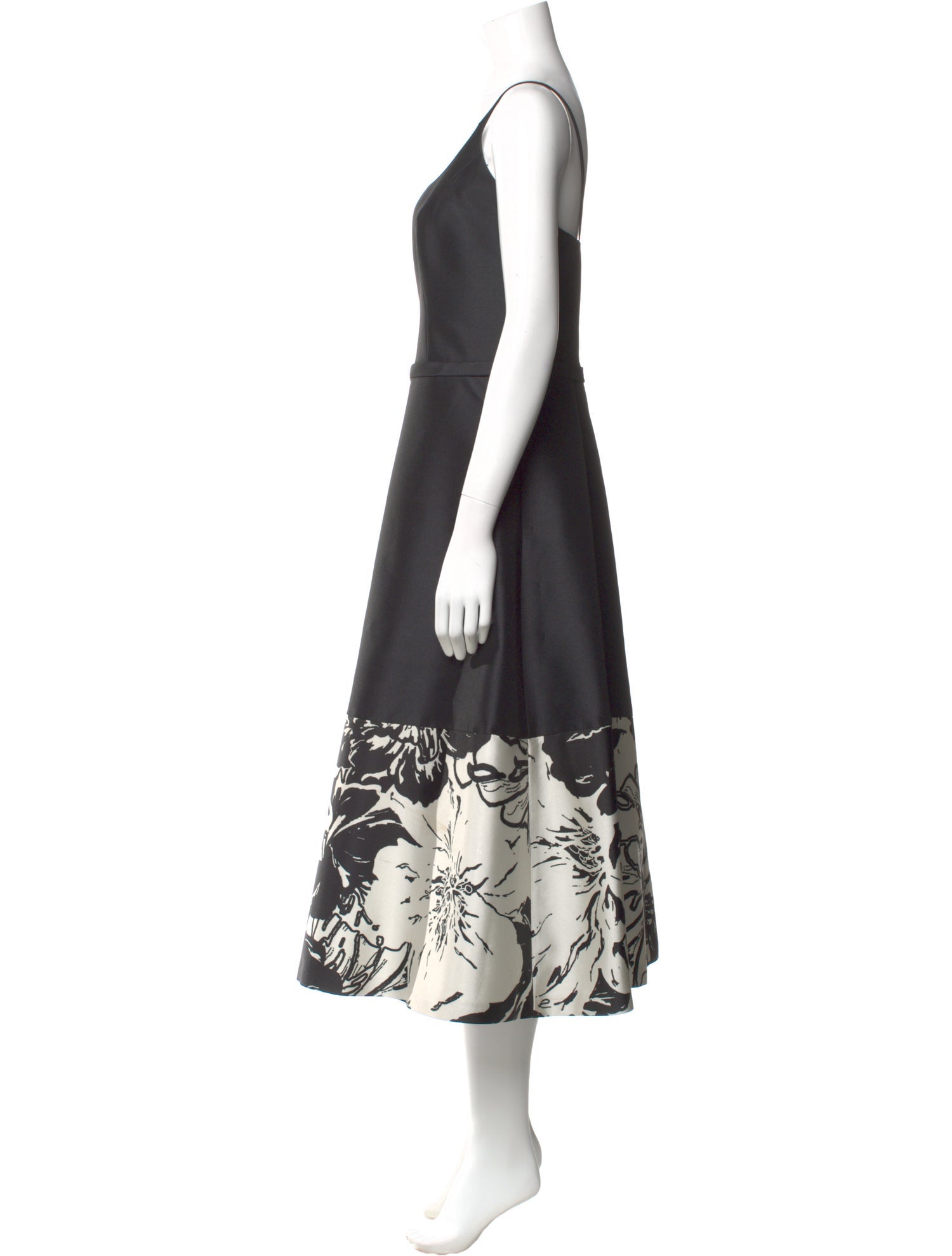 Theia Square Neckline Long Dress