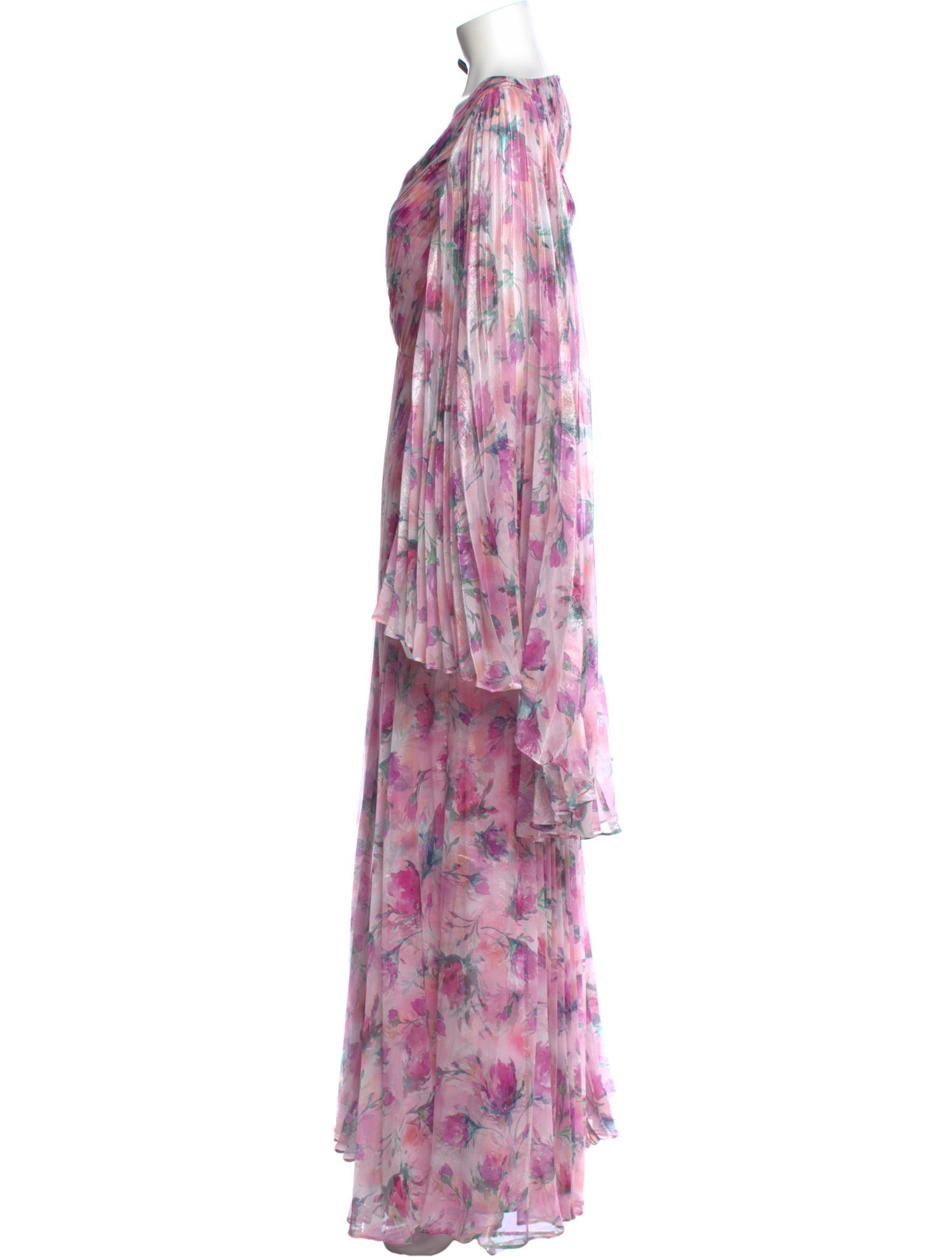 Theia Silk Long Dress