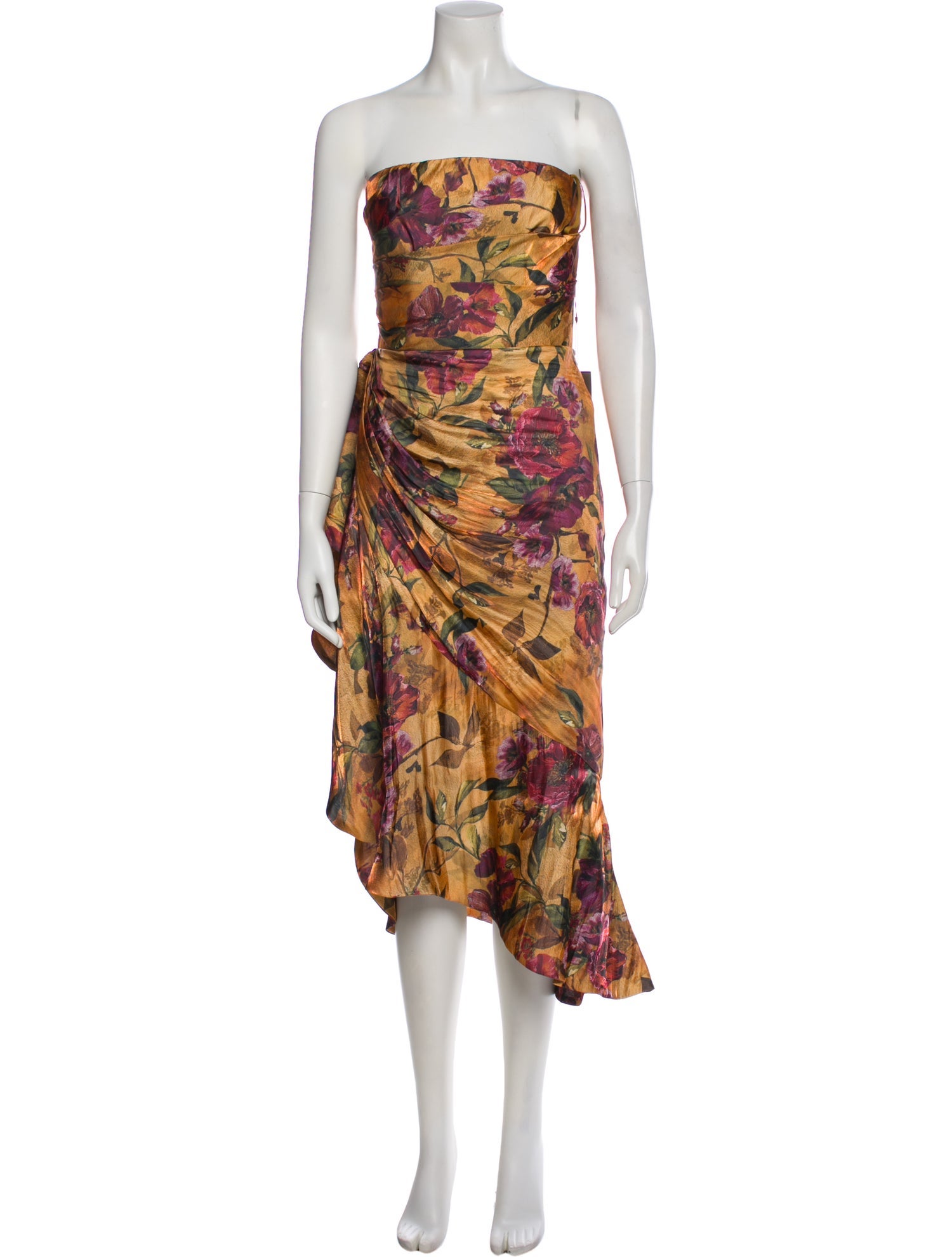 Theia Printed Midi Length Dress w/ Tags
