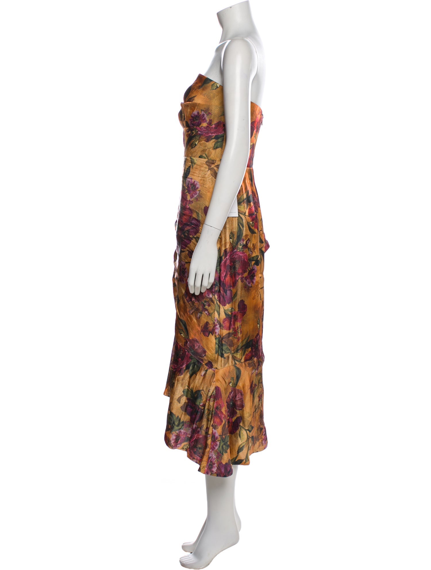 Theia Printed Midi Length Dress w/ Tags