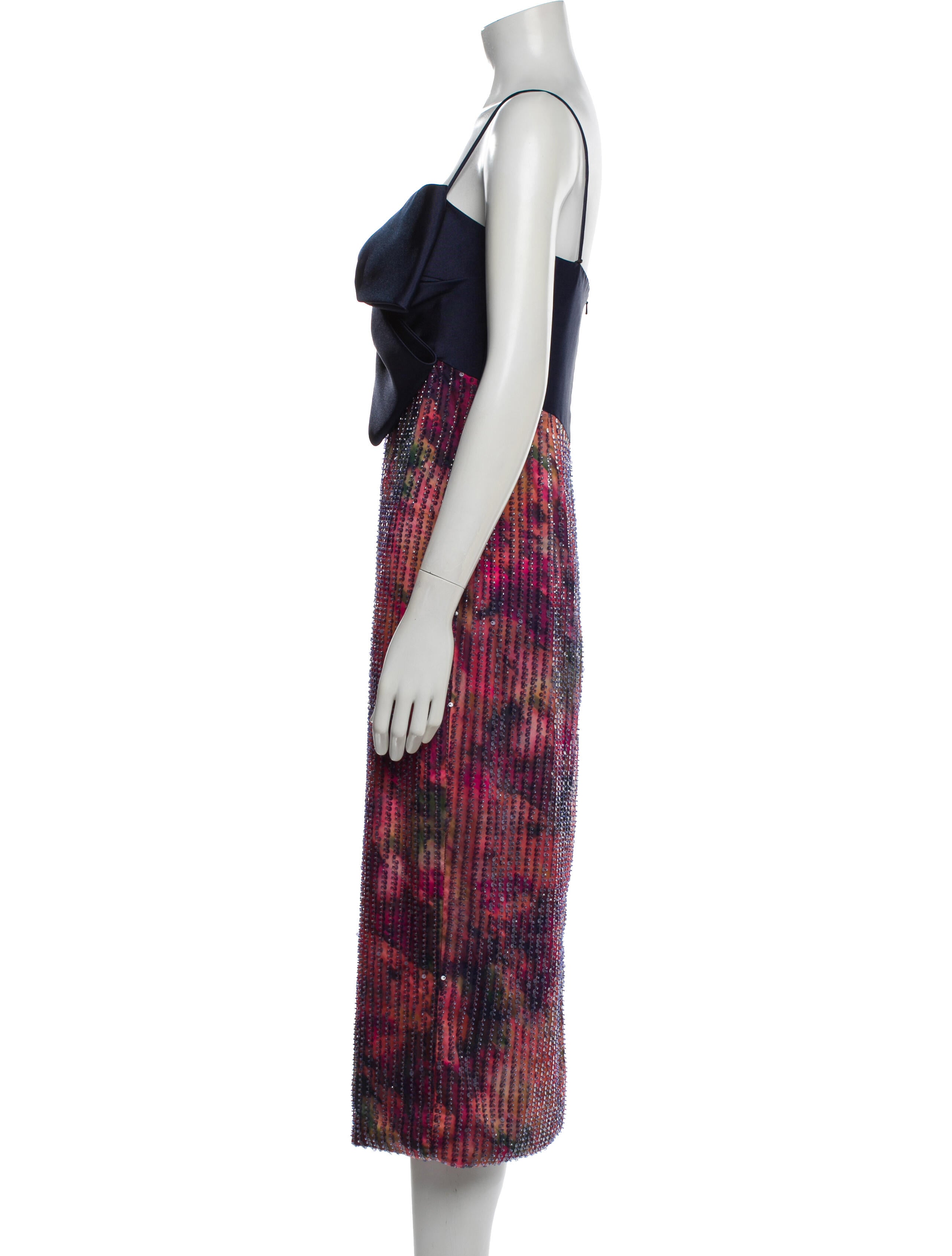 Theia Printed Midi Length Dress w/ Tags