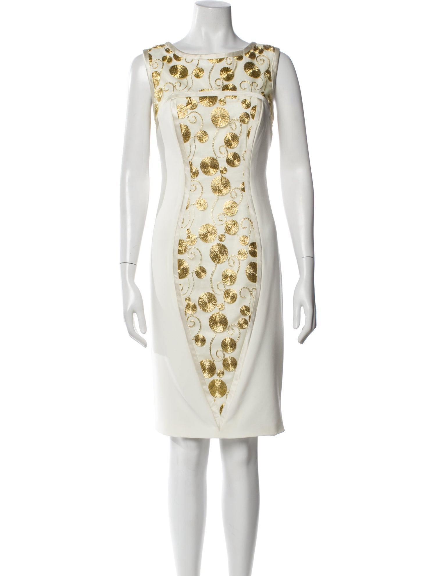 Theia Printed Knee-Length Dress