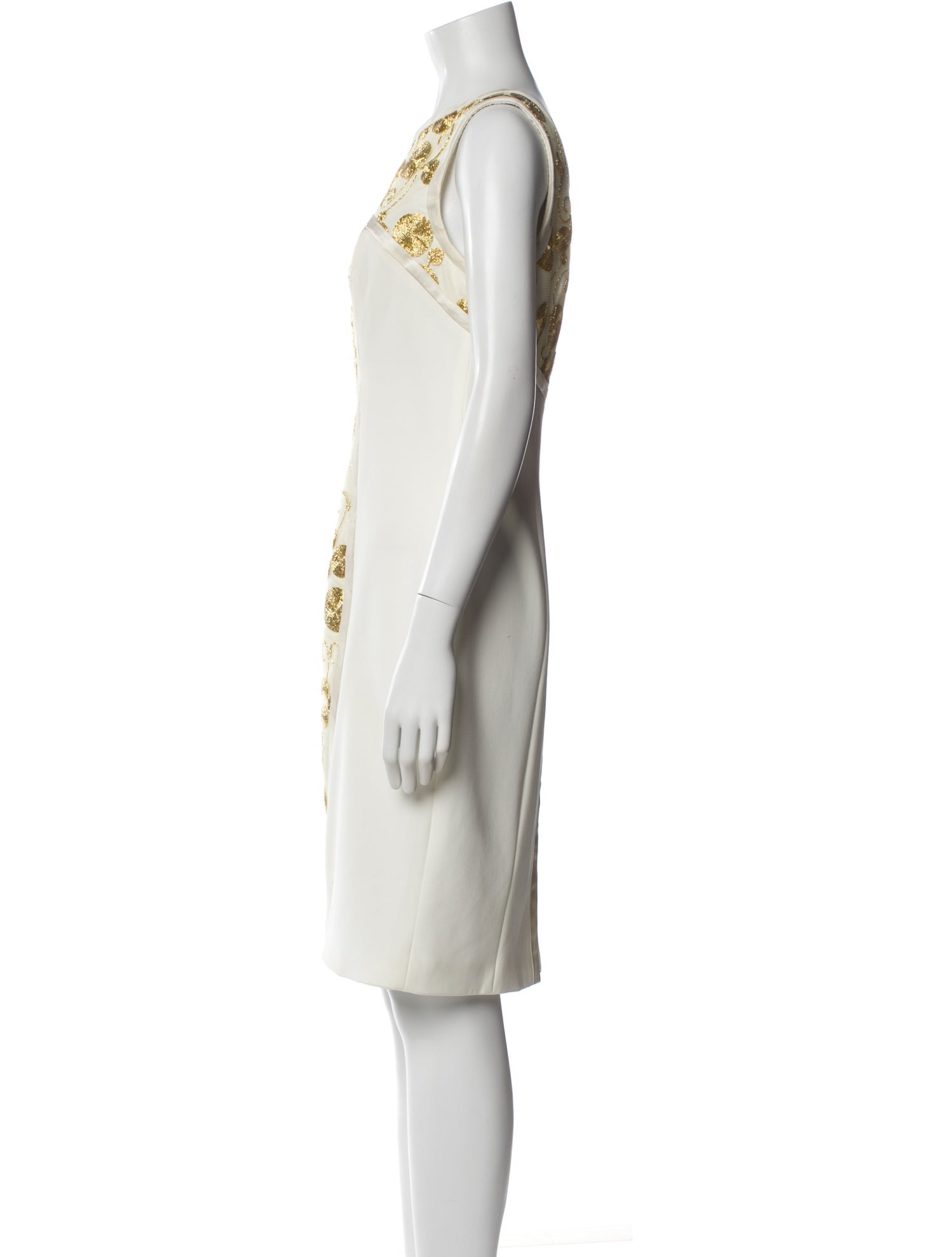 Theia Printed Knee-Length Dress