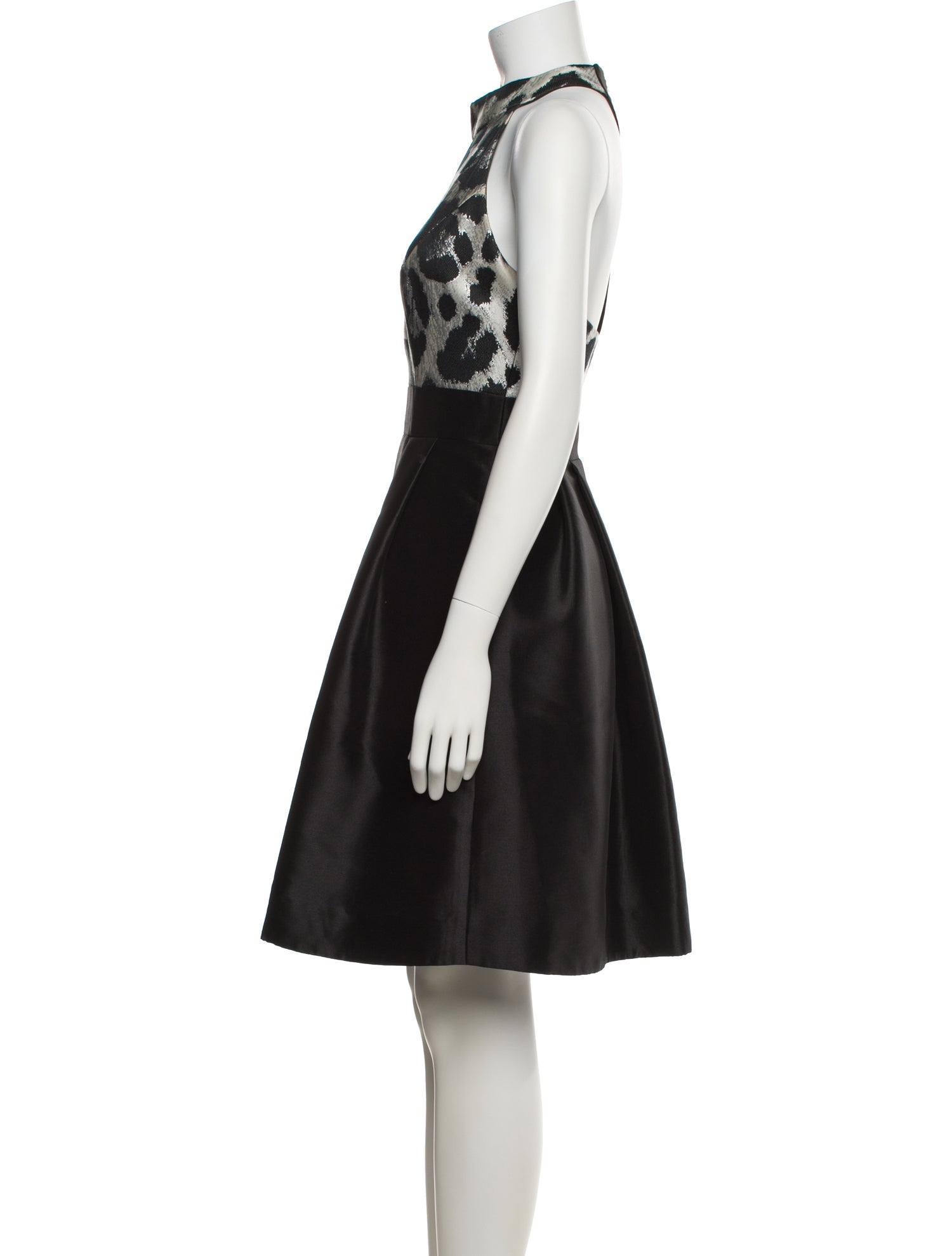 Theia Printed Knee-Length Dress