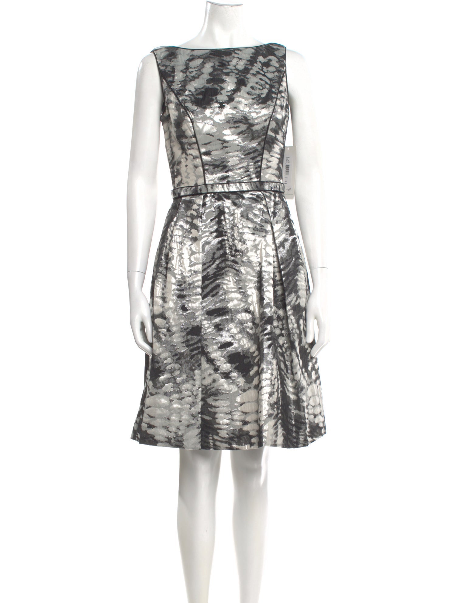 Theia Printed Knee-Length Dress