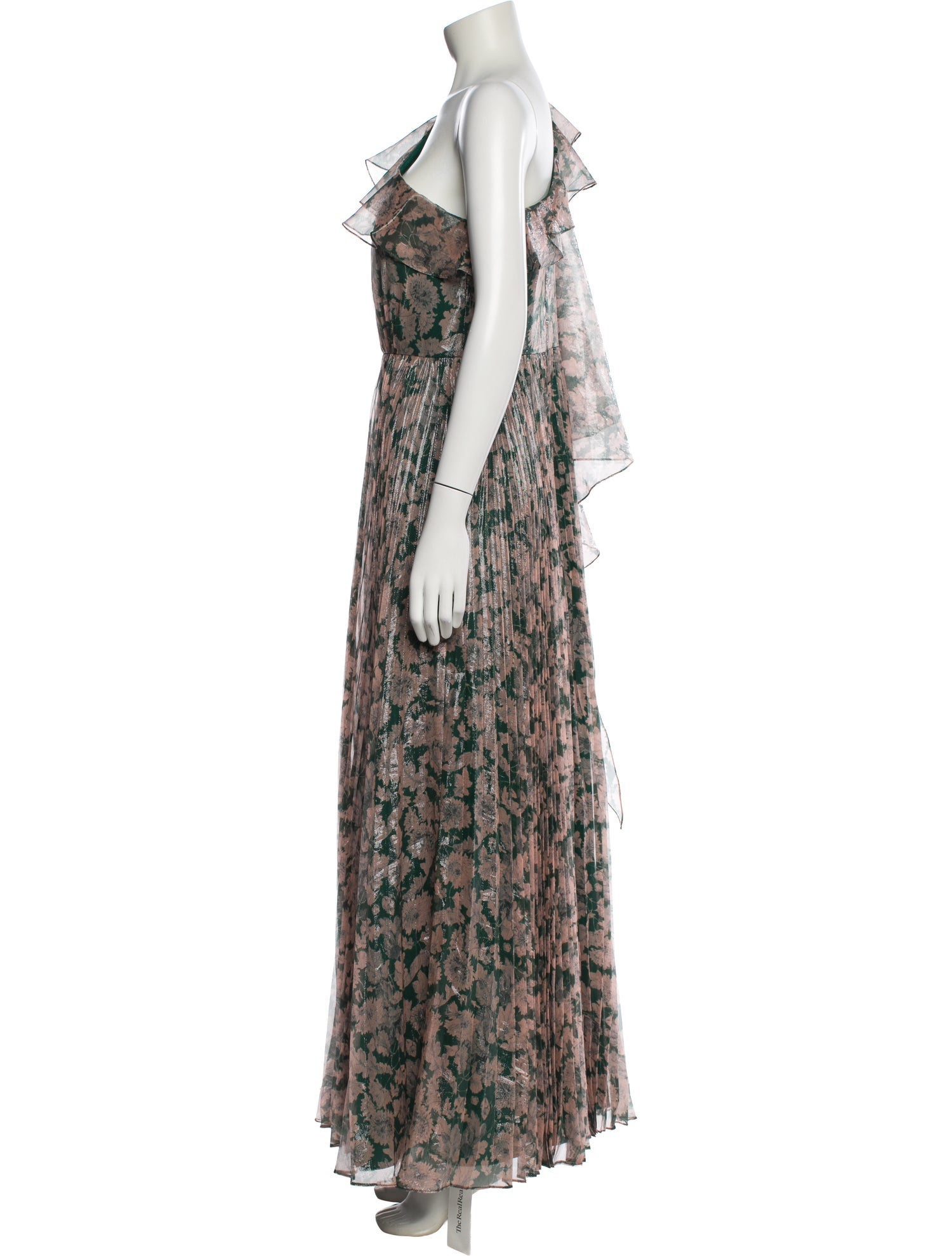 Theia Silk Long Dress
