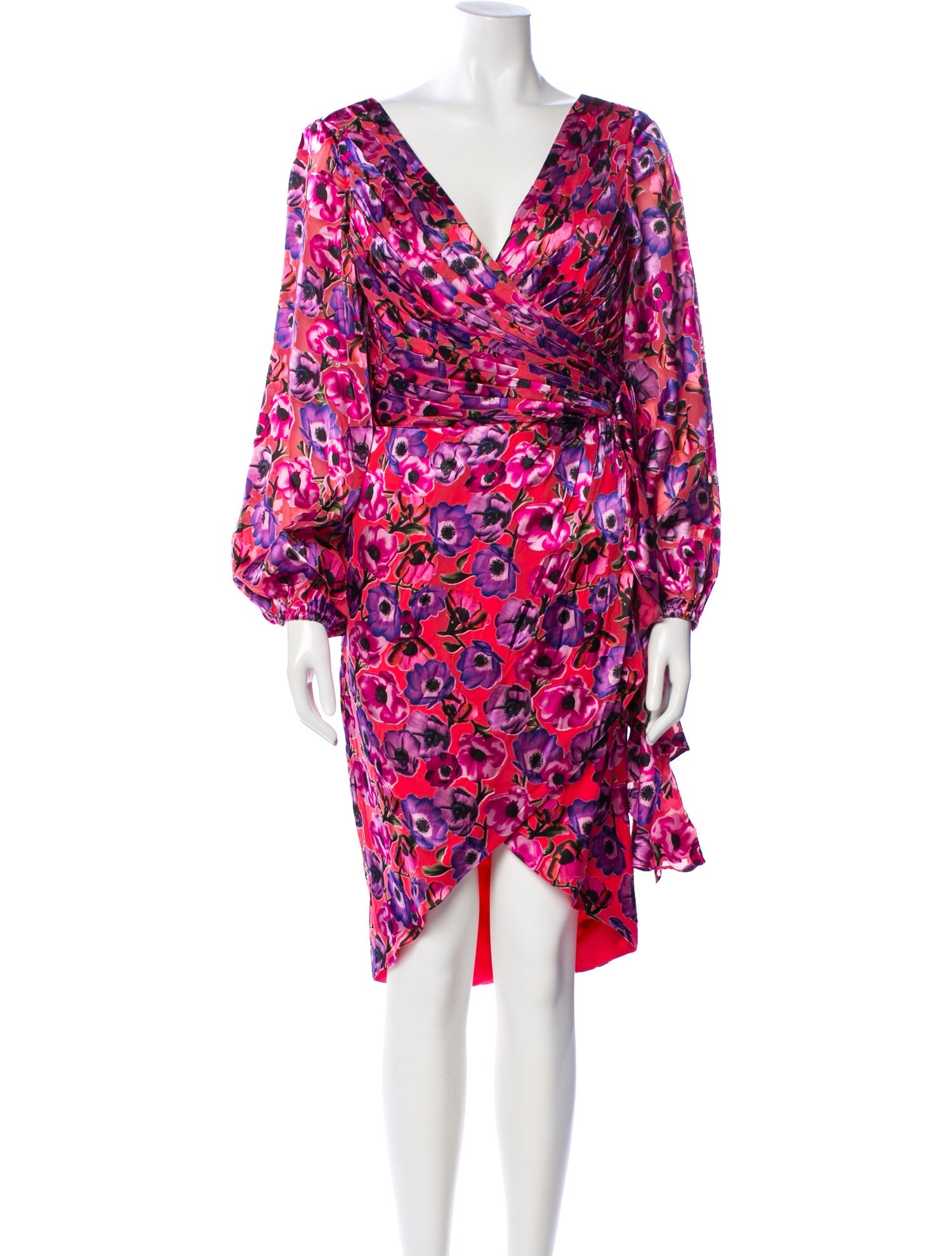 Theia Printed Knee-Length Dress