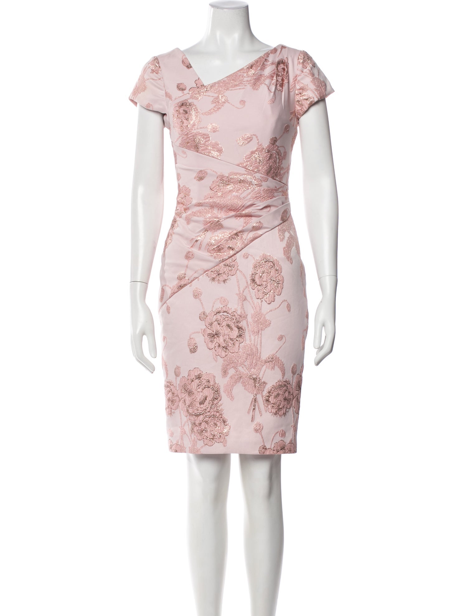 Theia Floral Print Knee-Length Dress w/ Tags