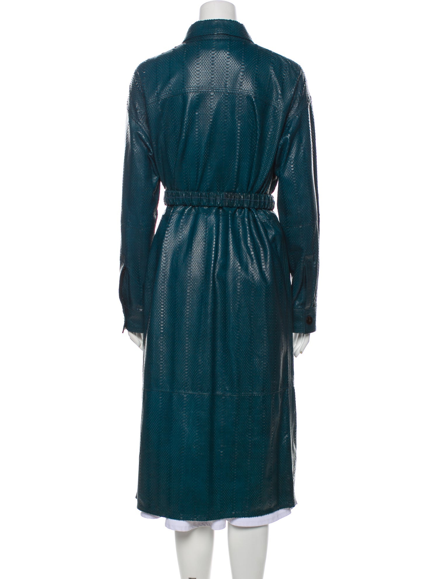 Tasha Tarno Leather Trench Coat