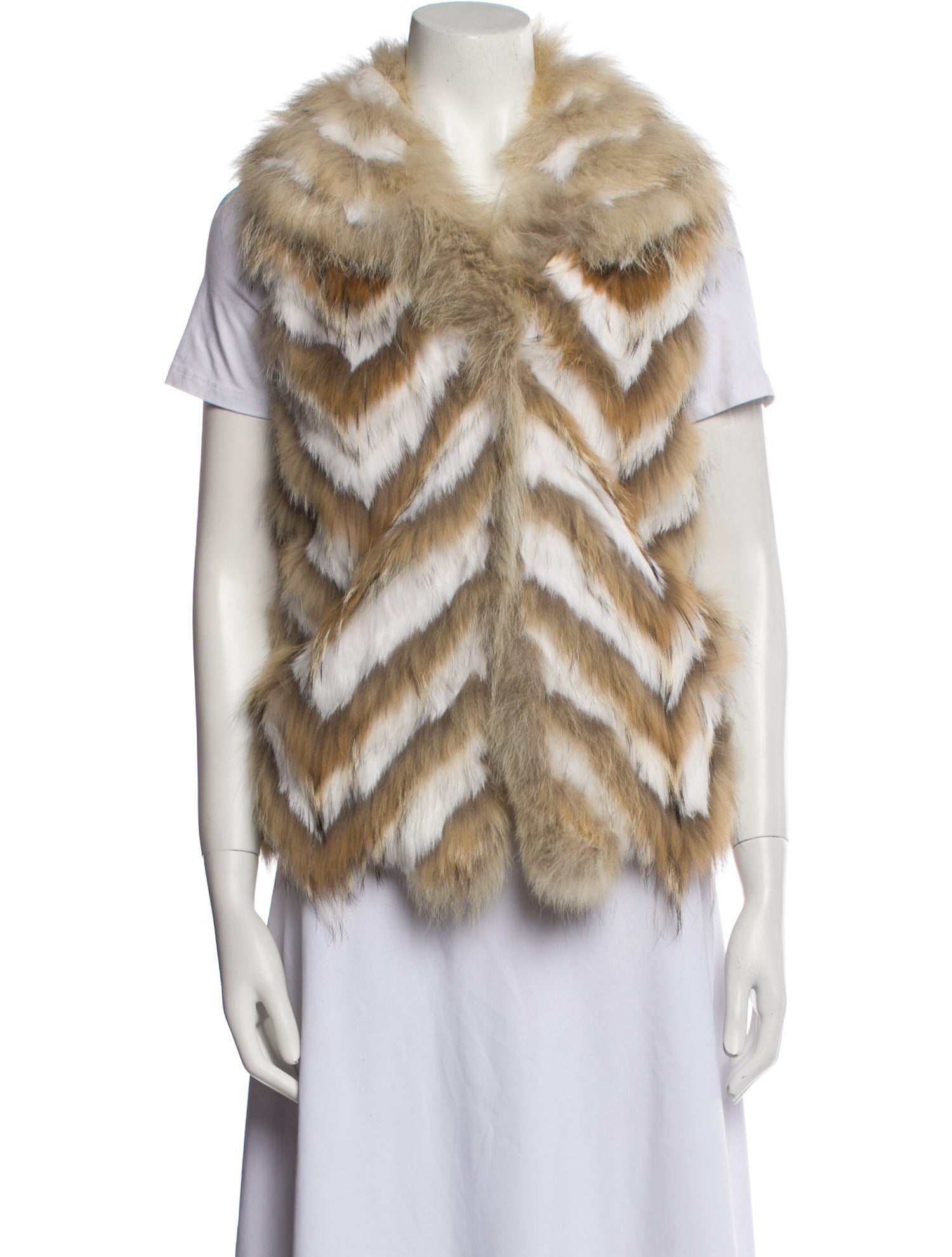 Tasha Tarno Fur Striped Fur Jacket