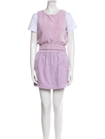 Terry Scalloped Accent Short Set