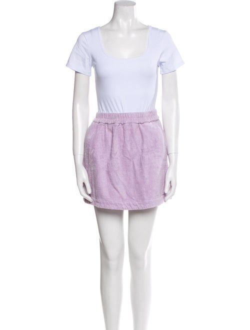 Terry Scalloped Accent Short Set