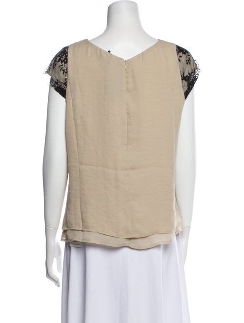 TWINSET Graphic Print Bateau Neckline Blouse