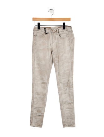 TWINSET Camouflage Print Skinny Leg Pants