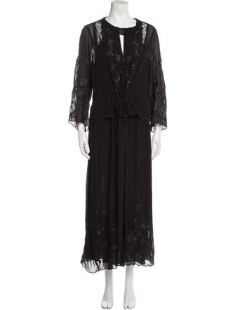 TWINSET Crew Neck Long Dress