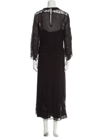 TWINSET Crew Neck Long Dress