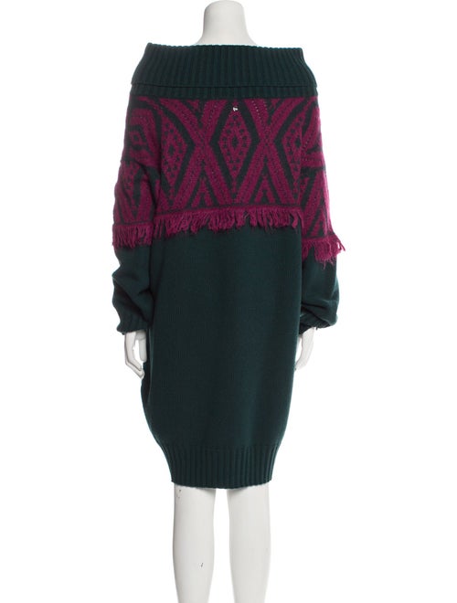 TWINSET Printed Cowl Neck Sweater