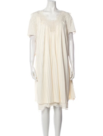 TWINSET Scoop Neck Knee-Length Dress