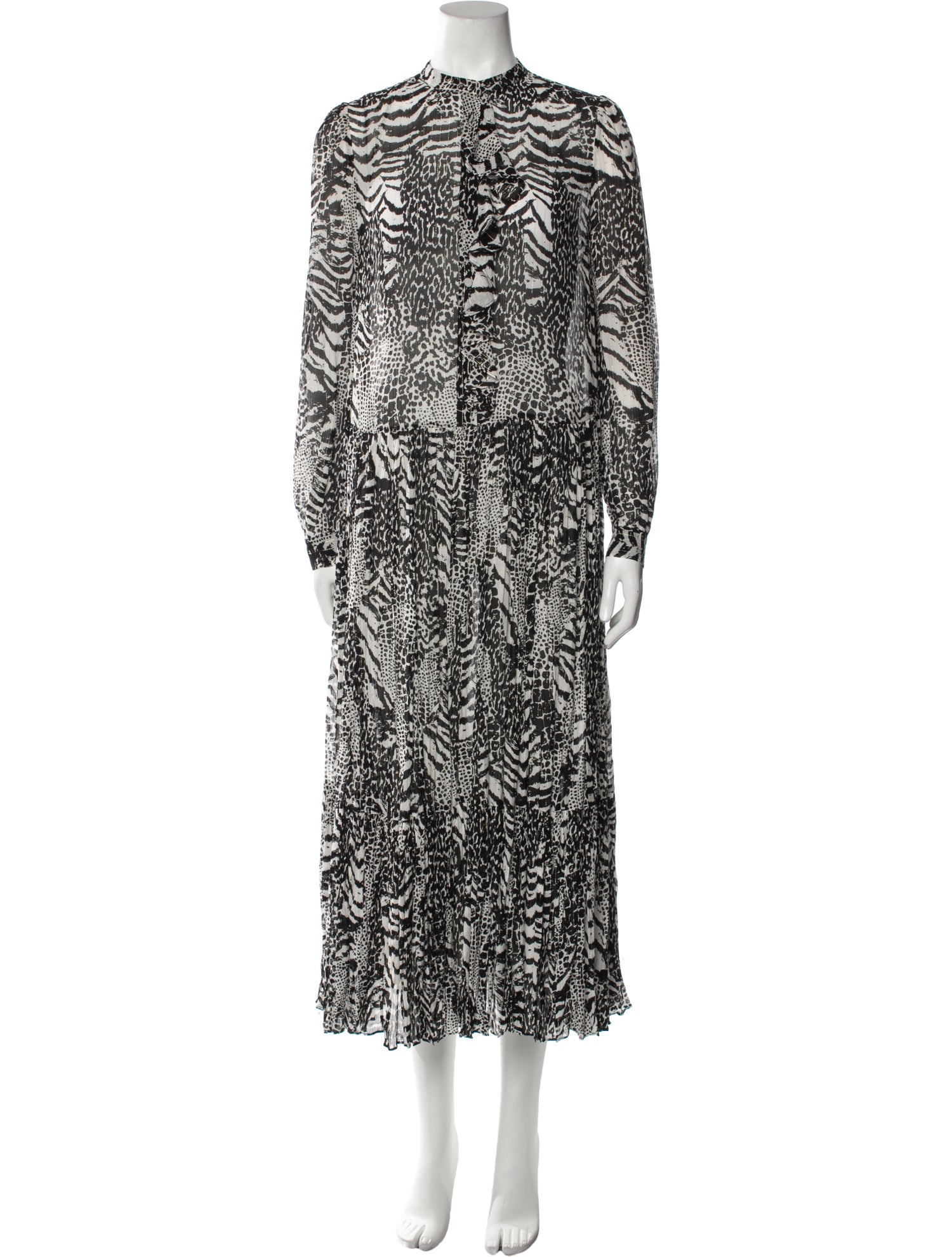 TWINSET Animal Print Long Dress