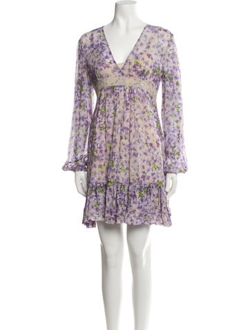 Twinset Dresses Floral Print Mini Dress Us6, It42 | M