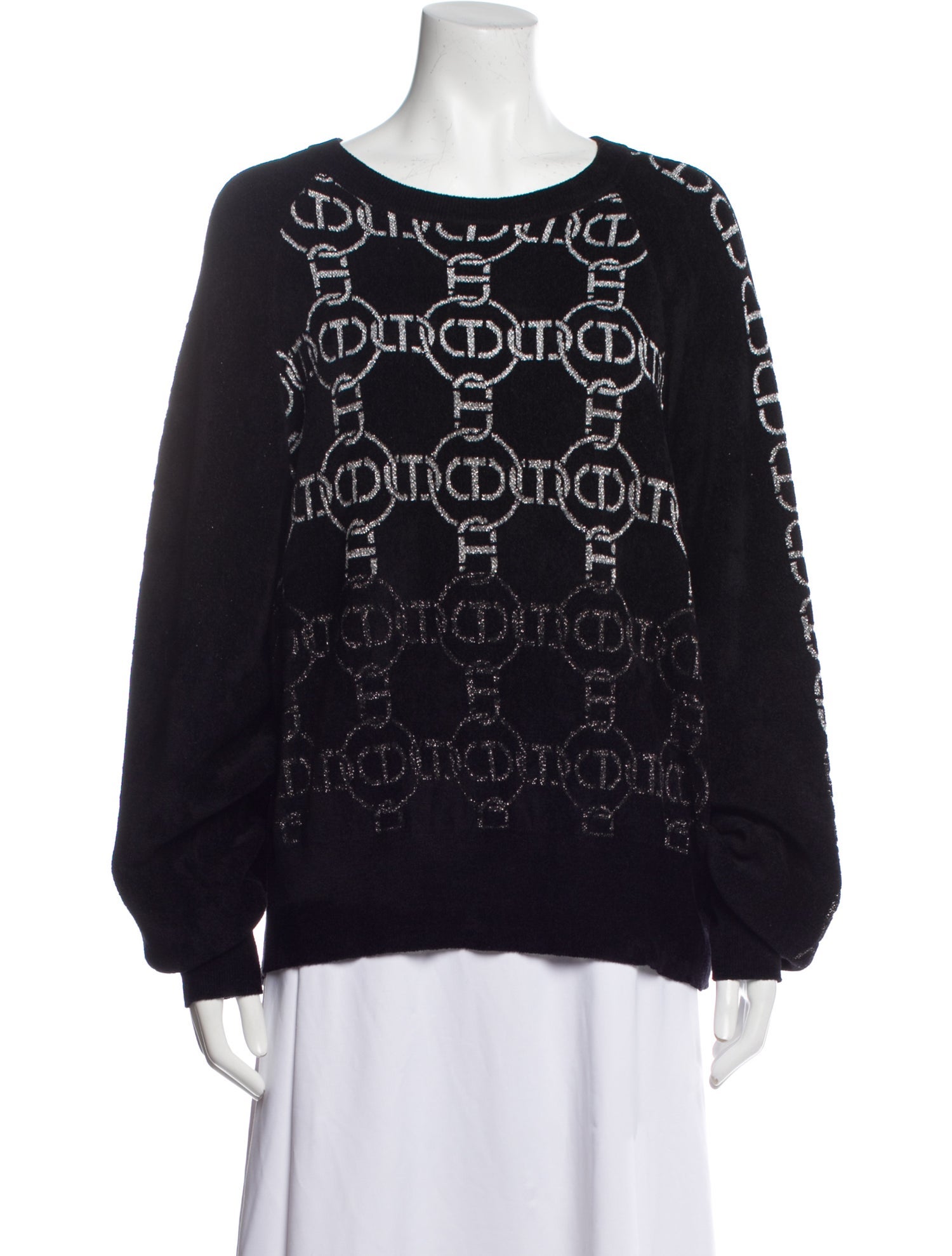 TWINSET Printed Scoop Neck Sweater w/ Tags